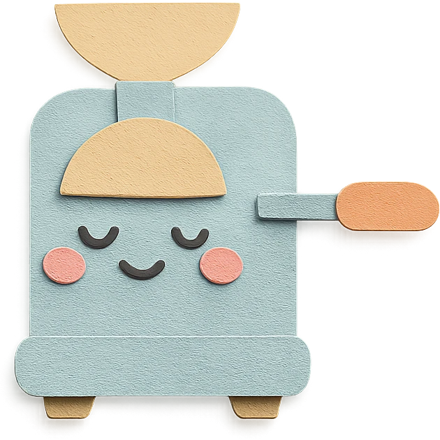 small home coffee roaster machine with blushing cheeks, soft pastel colors emoji