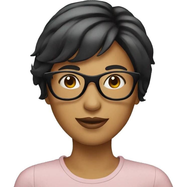 woman with sun glasses, short black hair  emoji