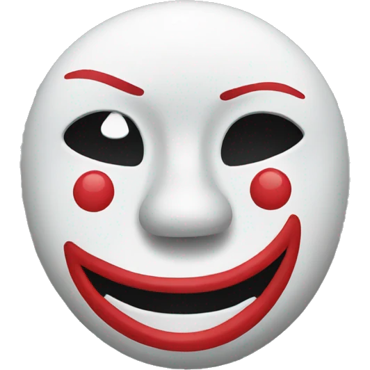 Sad face taking off a clown mask emoji