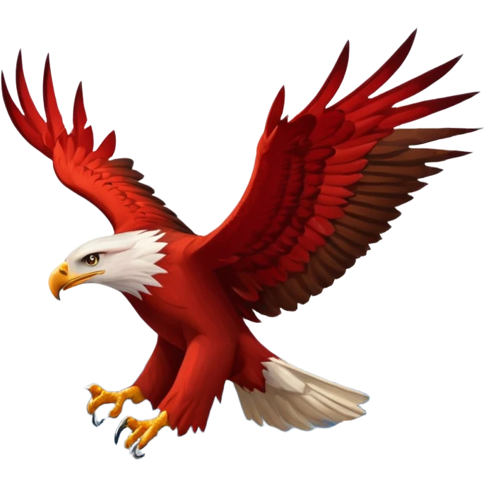 Red eagle on montains emoji
