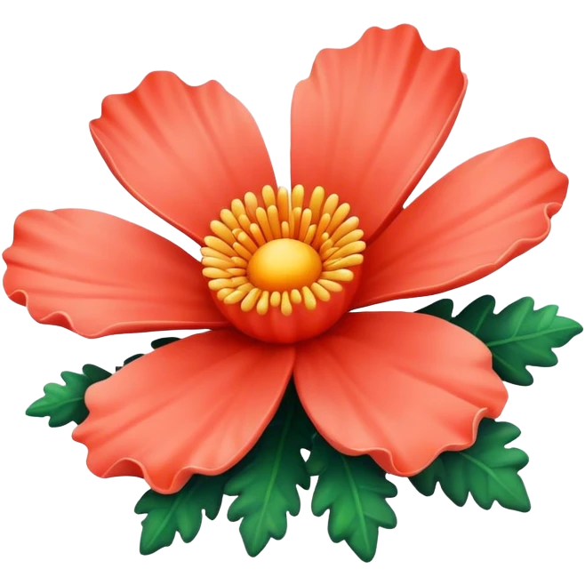 Coral flower emoji