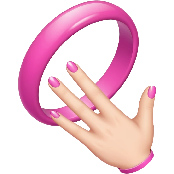 hand with pink ring emoji