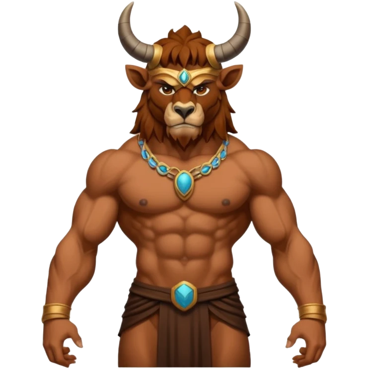 dios baal cuerpo completo con cabeza de animal emoji