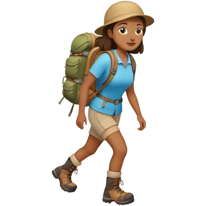 hiking woman emoji