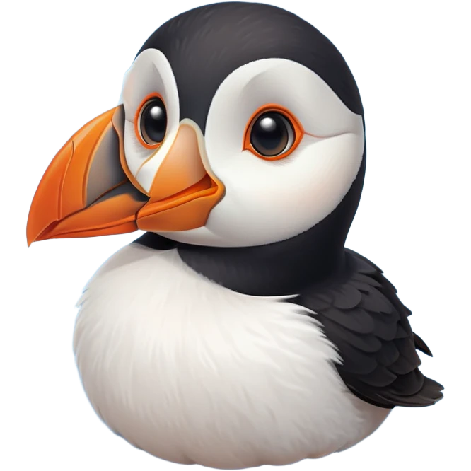 puffin emoji with AI eyes emoji