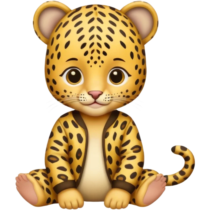 baby with leopard patterned clothes emoji