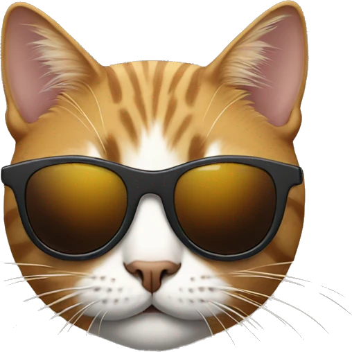 Cat with sunglasses emoji