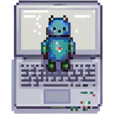 Laptop with tiny legs emoji