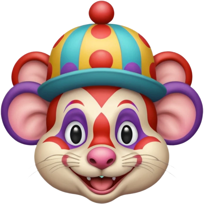 I want a rat that is also a clown  emoji