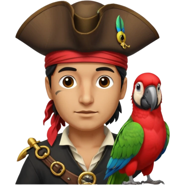 pirate and parrot emoji