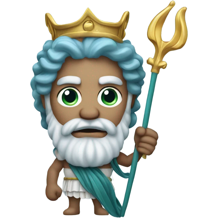 Greek god Neptune with the trident emoji