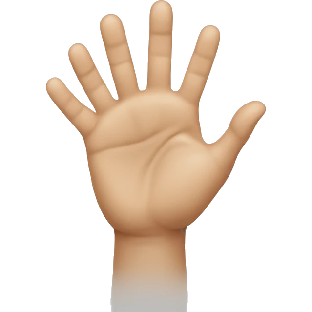 two hands pushed together with fingers point emoji