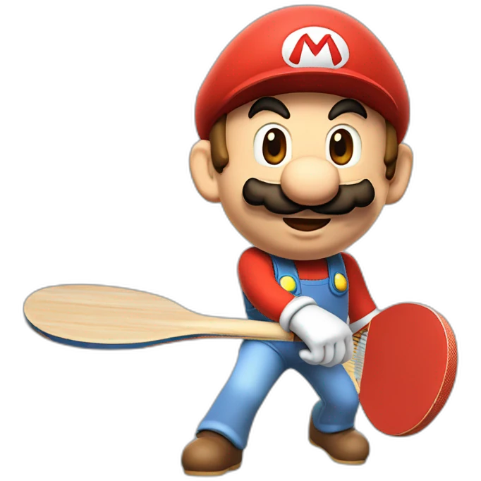 Mario qui fait du ping pong emoji