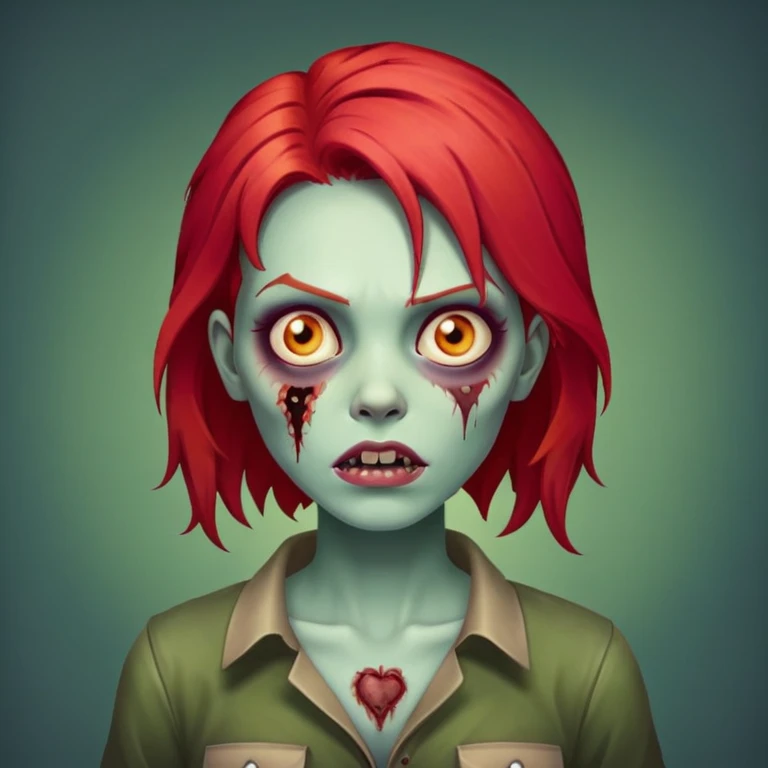 zombie fêmea de cabelo vermelho  emoji