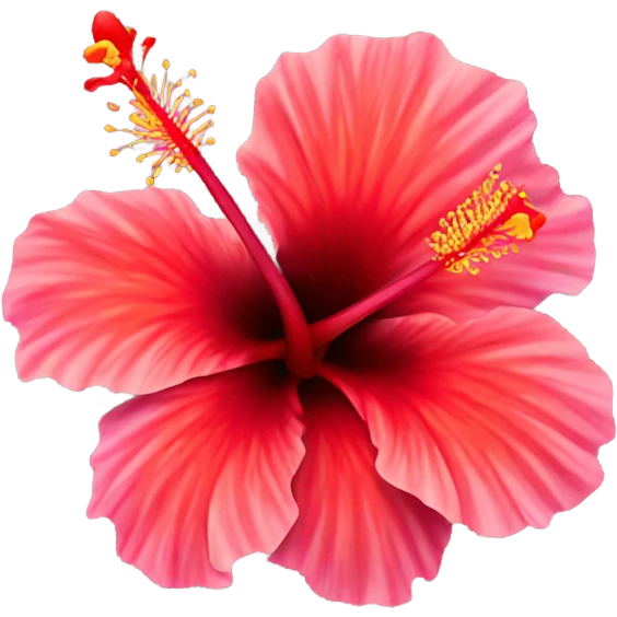 Red hibiscus flower emoji