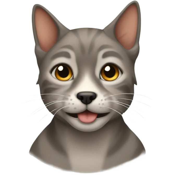 Gato arriba de perro emoji