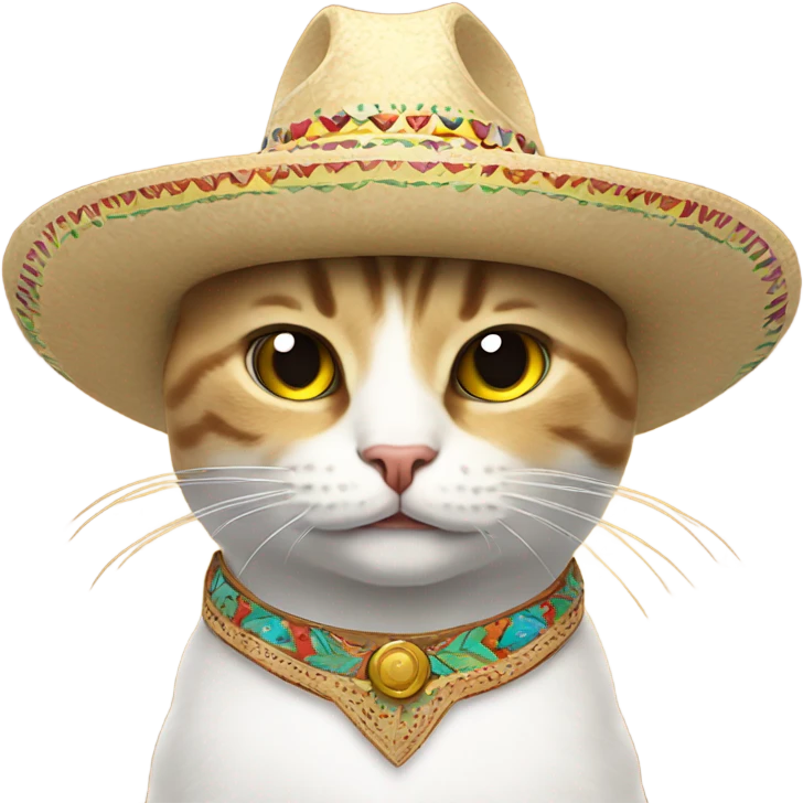 Cat wearing a sombrero ￼￼ emoji