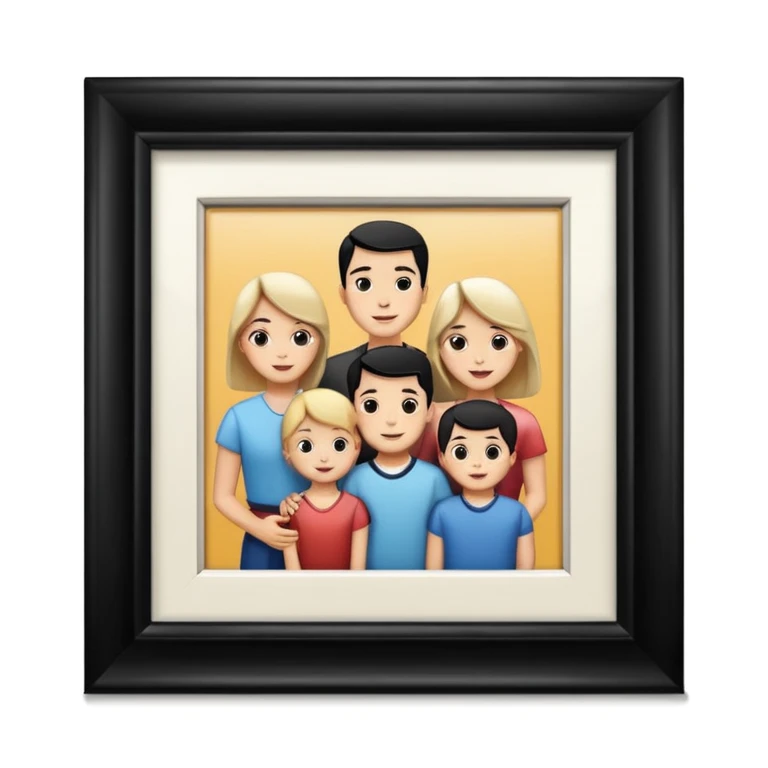 family photo frame, travelling emoji