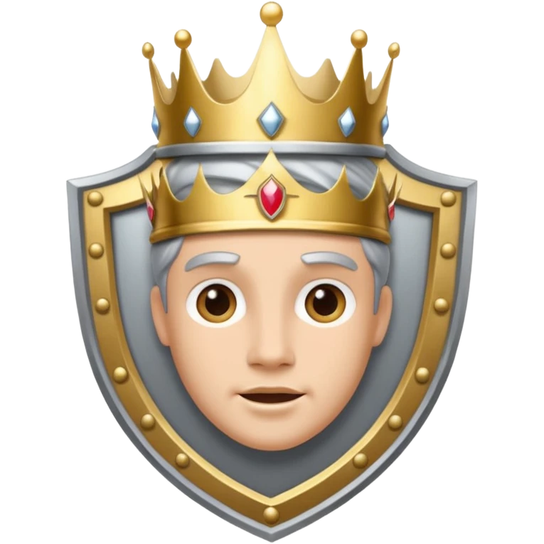 Create a Shield / Crown that represents confidence a brave and proud facial expression not a boy or girl emoji