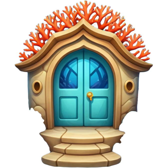 Coral shelter emoji
