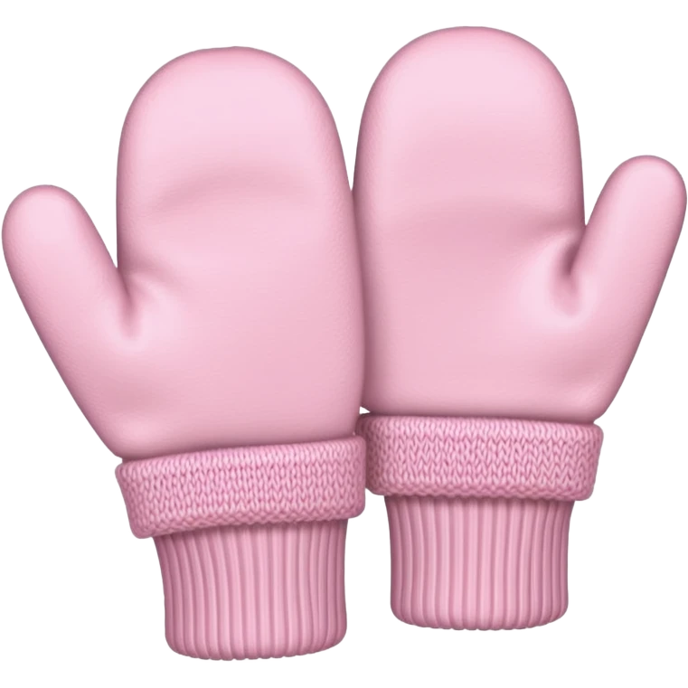 pastel pink pair of mittens emoji