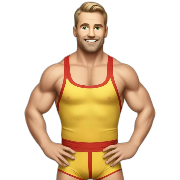 vintage colorful wrestling clothes for white men emoji