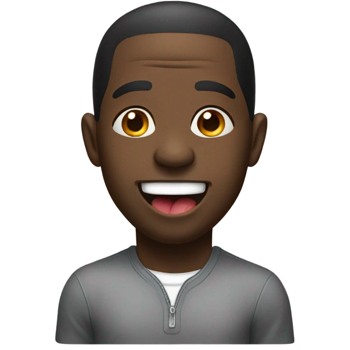 black man tongue out  emoji
