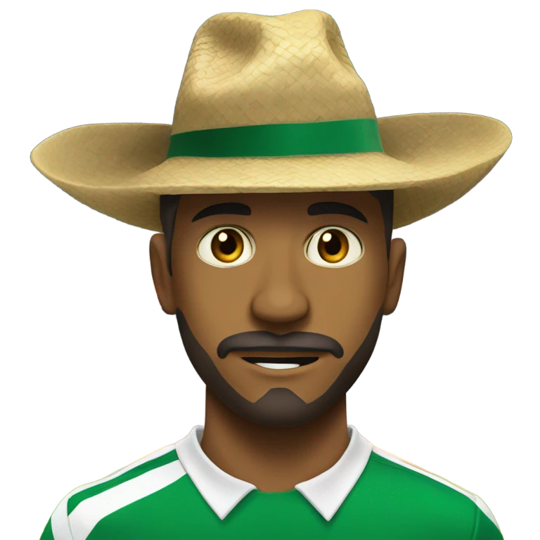 Leon jugando futbol con sombrero emoji