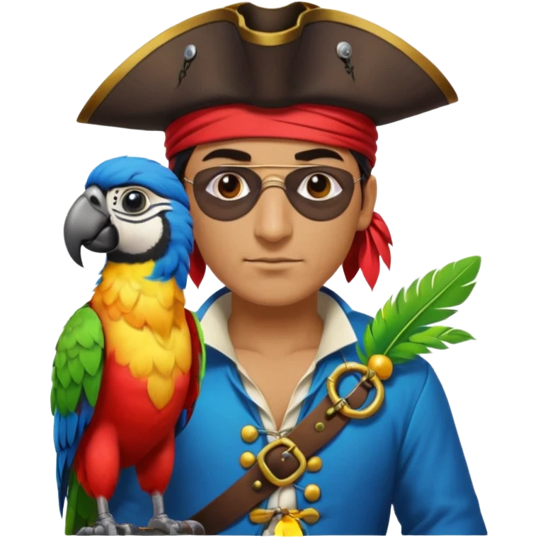 pirate and parrot emoji