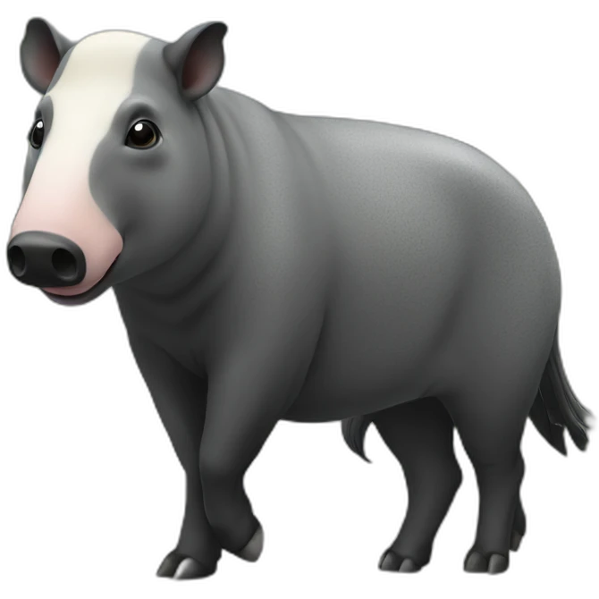 The Malayan Tapir (Tapirus indicus) in the city emoji