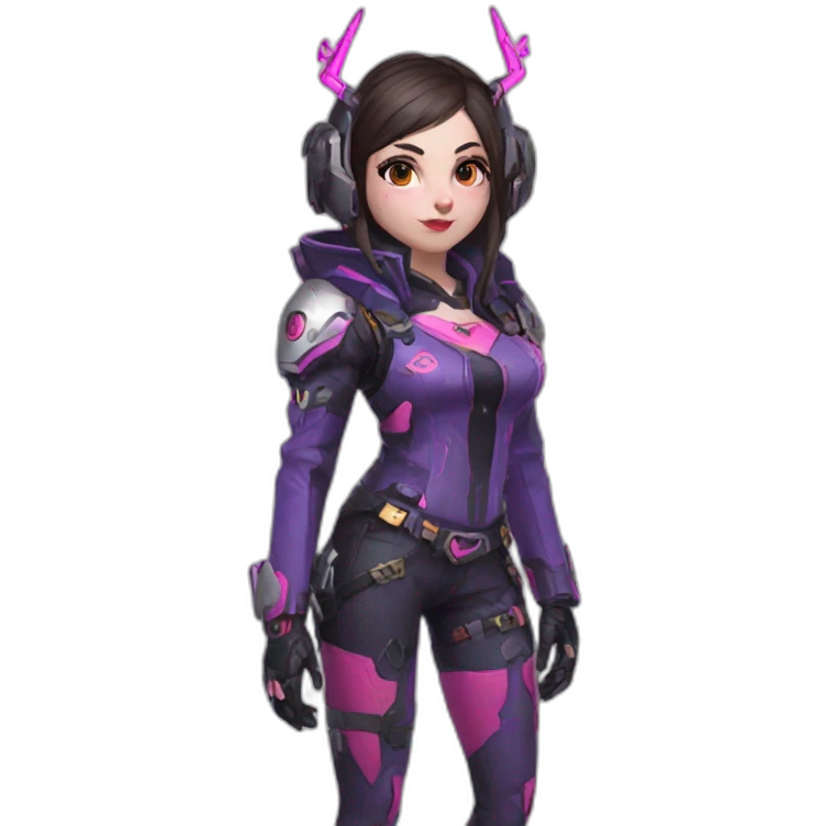 dva,overwatch,goth emoji