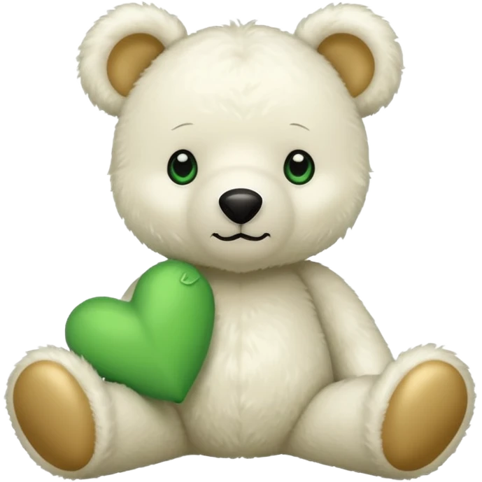 White Teddy with trebol emoji