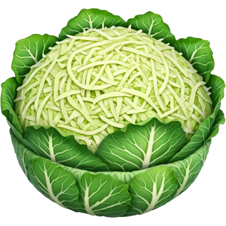 a big pile of grated cabbage no leaves and no cabbage emoji