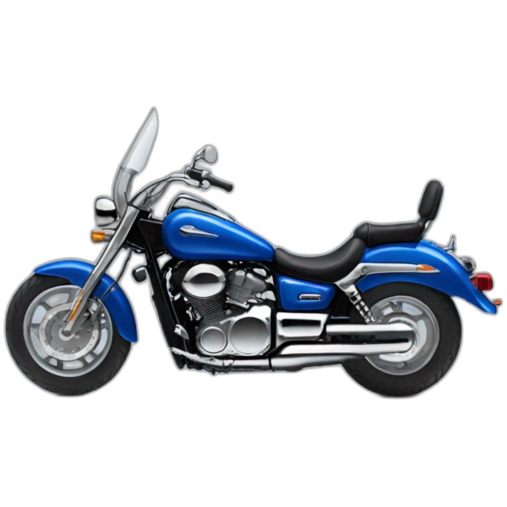 motorcycle blue honda shadow emoji
