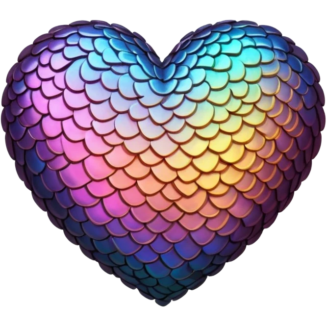 dark warm iridescent scaley heart symbol  emoji