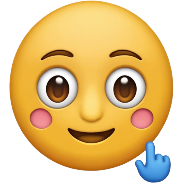 emoji cu un pupic albastru  emoji