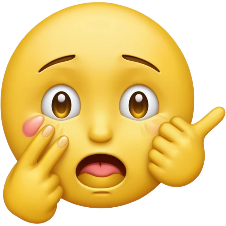 crying emoji pointing 2 finger guns at each side of its head emoji