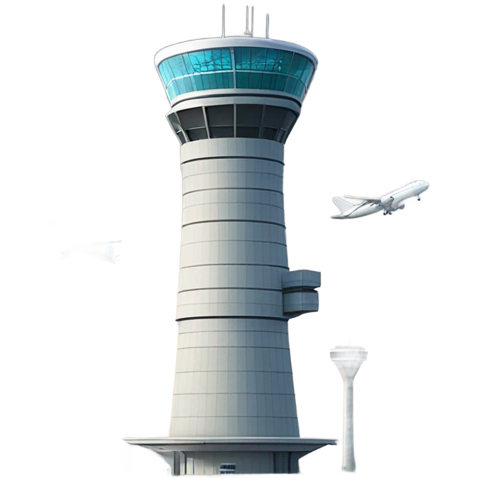 modern air traffic control tower, full size realistic emoji