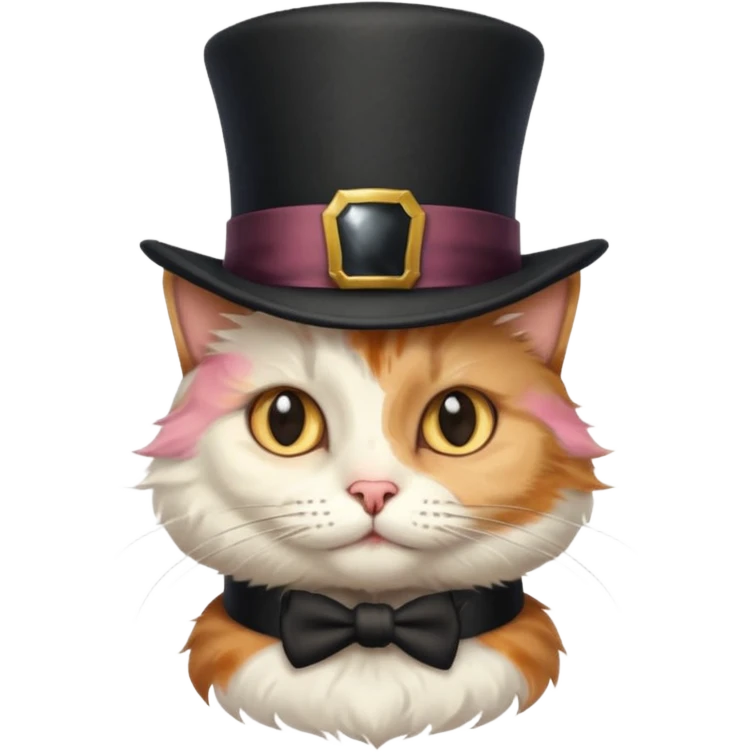 cat wearing a tophat emoji