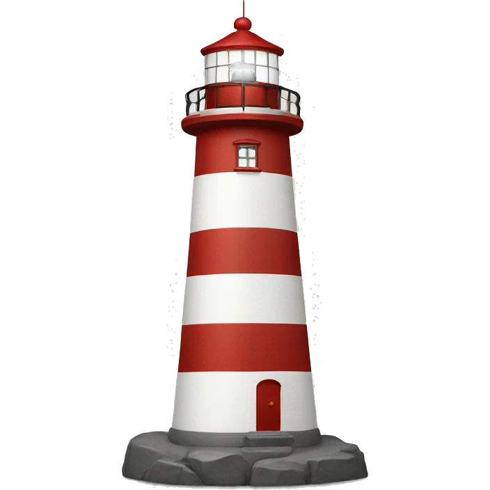 lighthouse red white emoji