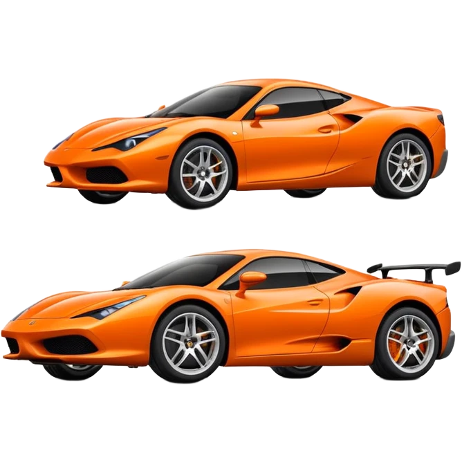 Orabge car italian car emoji