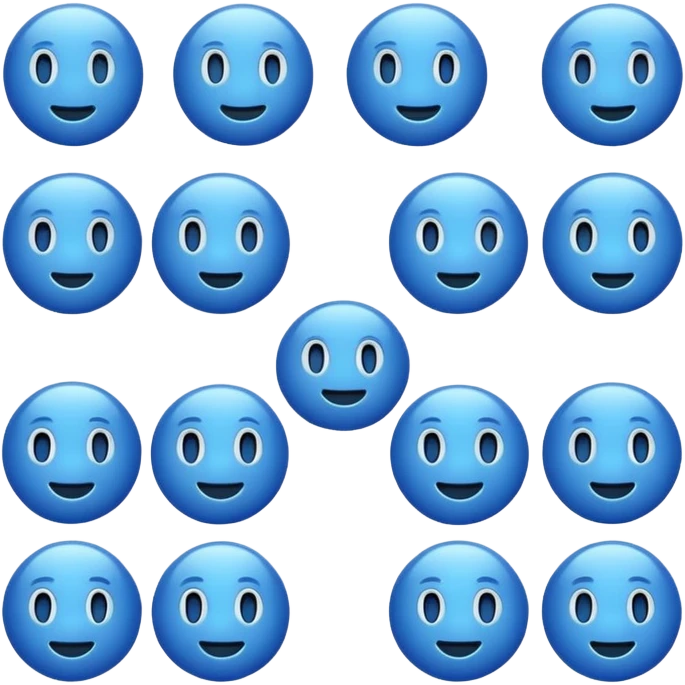 Blue emoji emoji