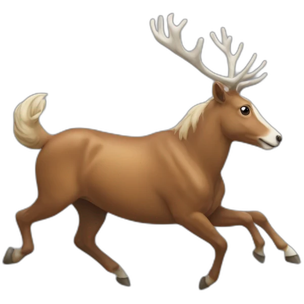 Cerf qui gallope emoji