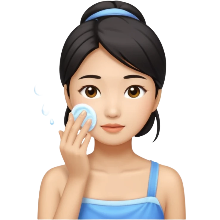 Asian Woman Washes Face emoji