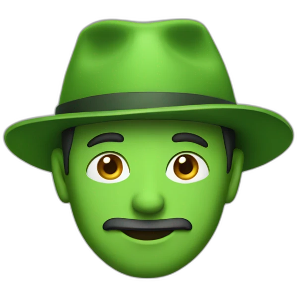 a man with green hat emoji