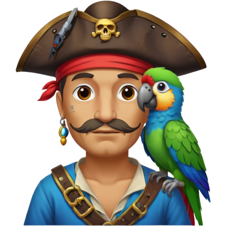 pirate and parrot emoji