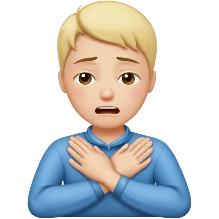 person crossing hands on neck crying  emoji
