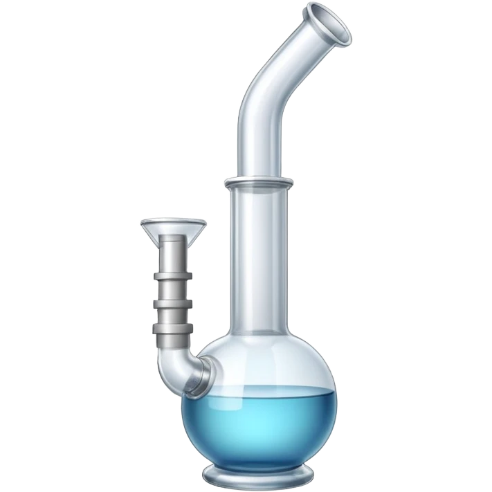 simple transparent glass bong water pipe emoji