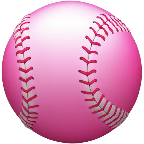 Pink baseball emoji