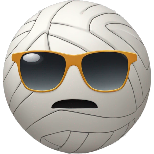 sunglasses emoji with a volleyball emoji